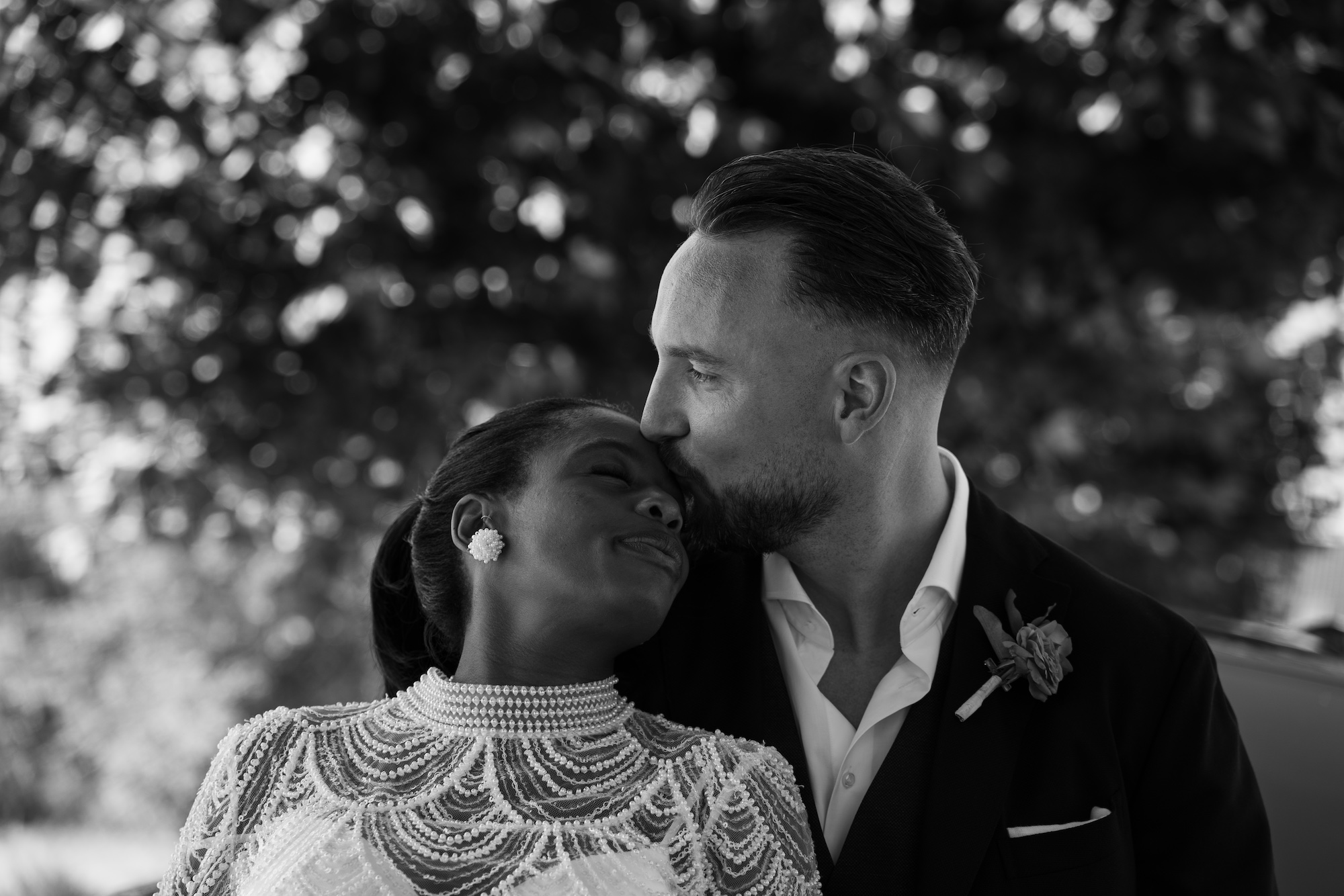 Marithé et Aurélien le jour de leur mariage